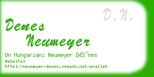 denes neumeyer business card